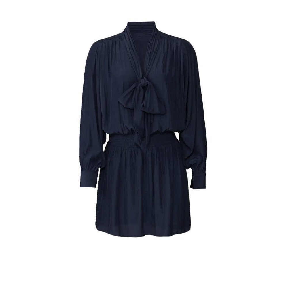 Ramy Brook Navy Winslow Tie Dress $445 - Picture 5 of 10